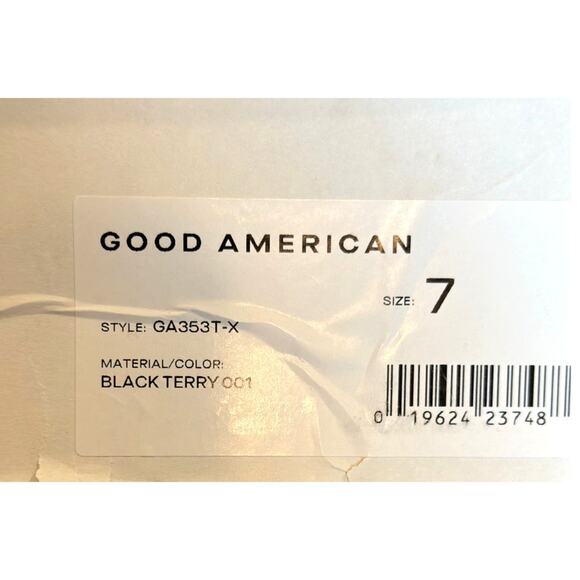 Good American Women's Terry Kickstand Low Heel Slide Sandals - Black - size 7 - Picture 12 of 12